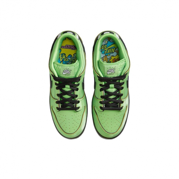 Nike Dunk SB Low x Powerpuff Girls Green Black