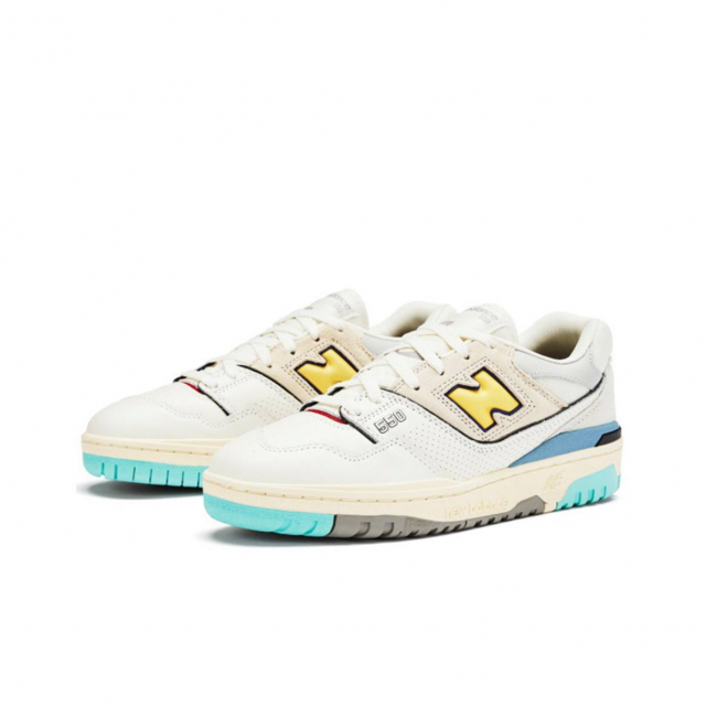 New Balance 550 Cream Blue Yellow 