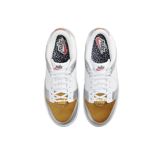 Nike Dunk Low SE Silver Gold Metallic