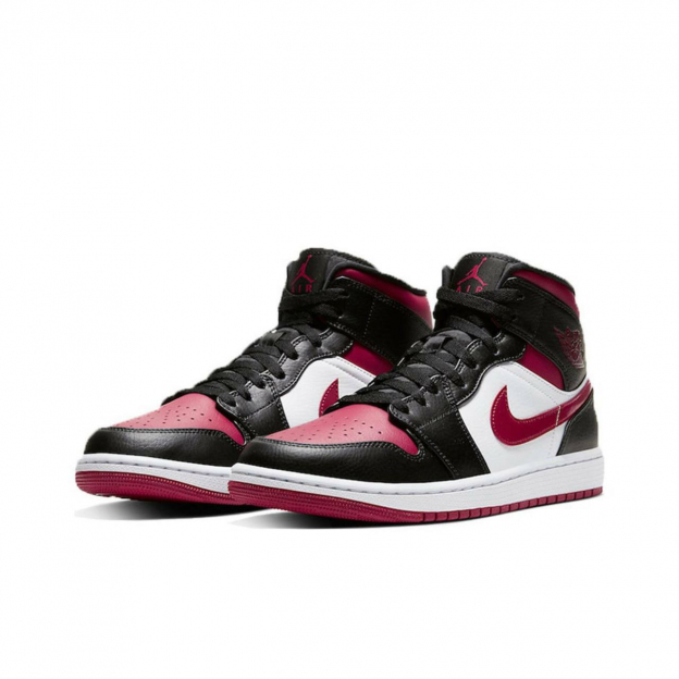 Air Jordan 1 Mid Black Gym Red 