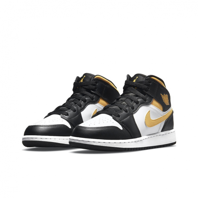 Air Jordan 1 Mid Black University Gold