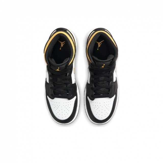 Air Jordan 1 Mid Black University Gold