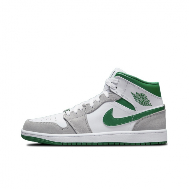 Air Jordan 1 Mid SE Grey Pine Green 