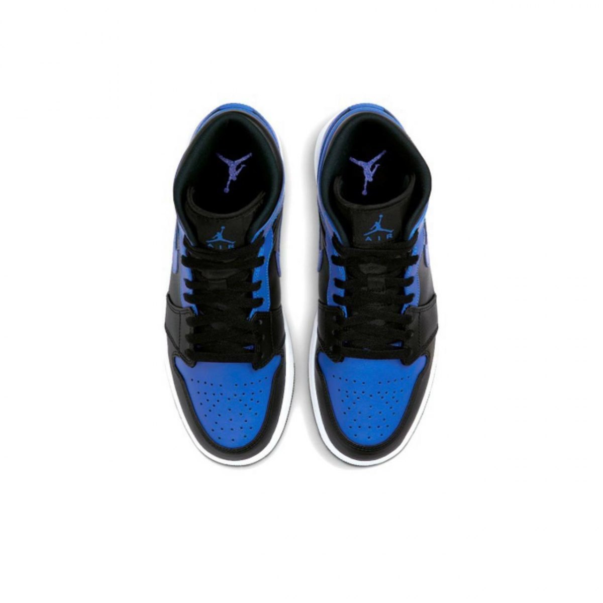 Кроссовки Air Jordan 1 Mid Hyper Royal, вид сверху