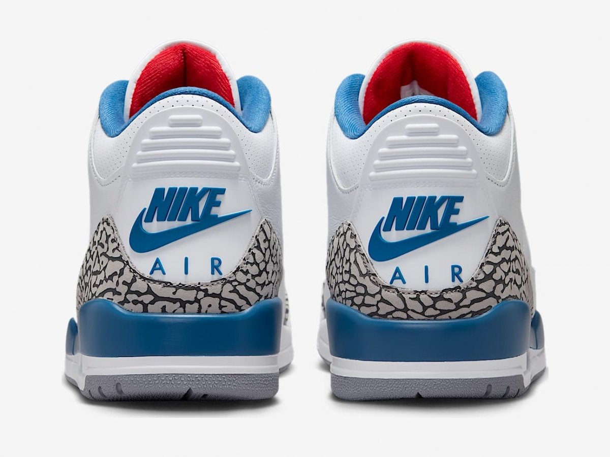 Задники Air Jordan 3 True Blue с надписью Nike Air