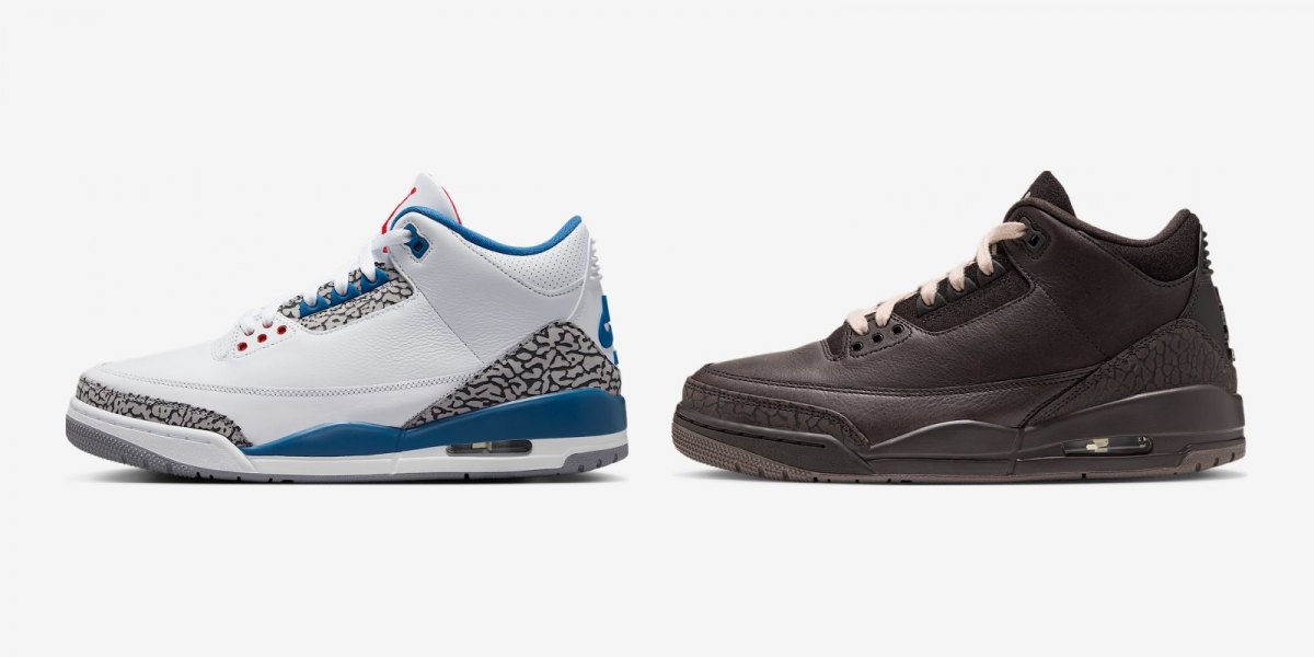 Air Jordan 3: слоновий принт, видимый Air и главные расцветки — от Black Cement до True Blue