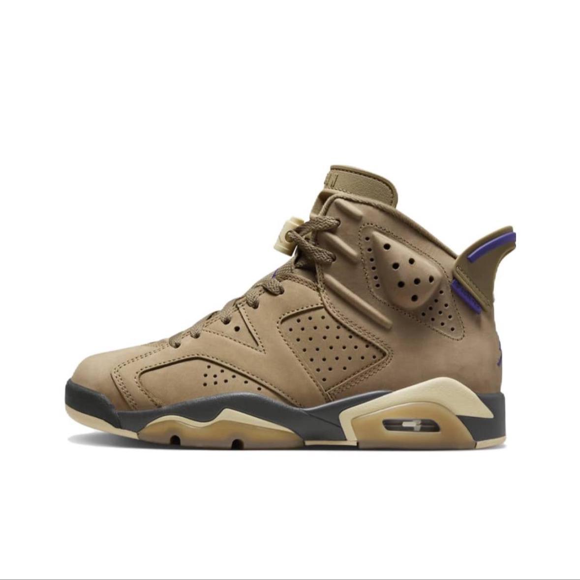 Кроссовки Air Jordan 6 Gore-Tex в коричневом сбоку
