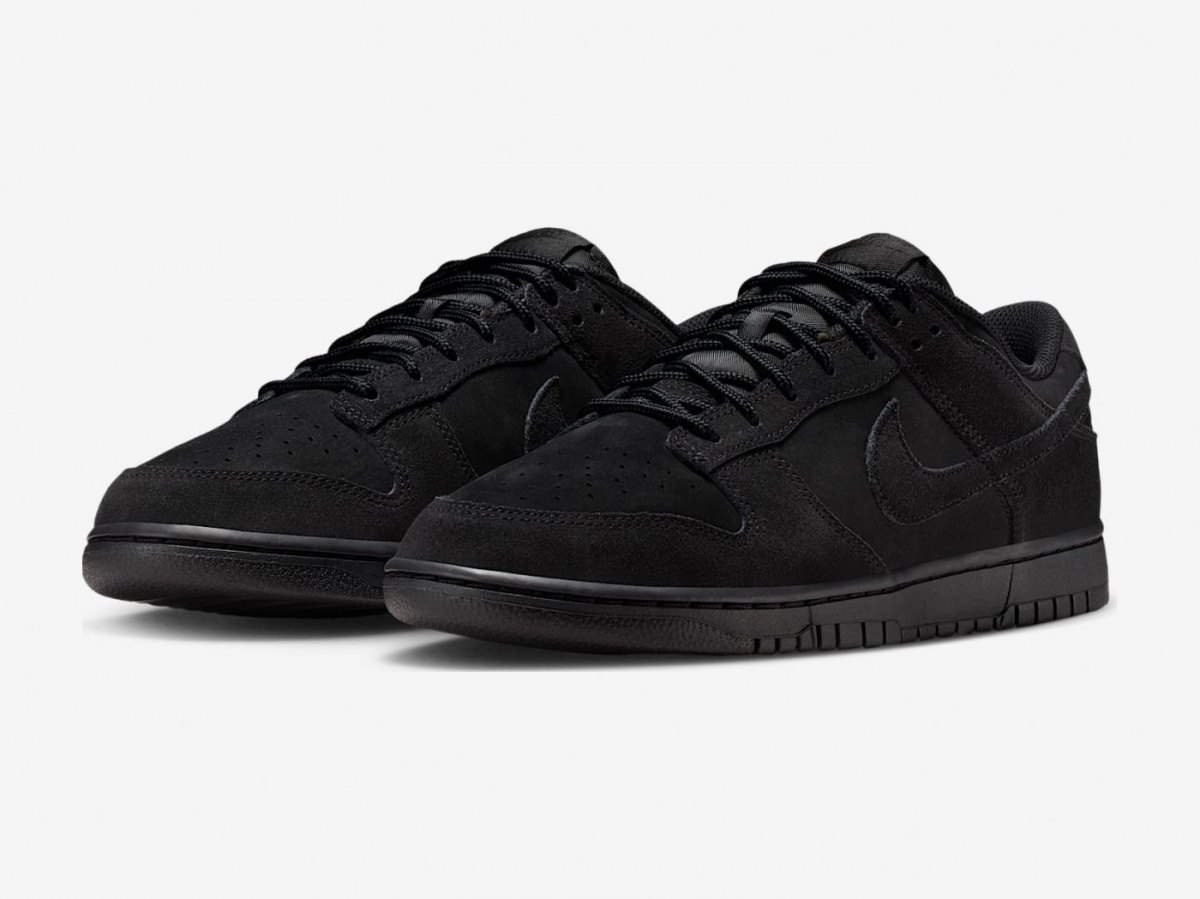 Чёрные замшевые Nike Dunk Low Retro SE