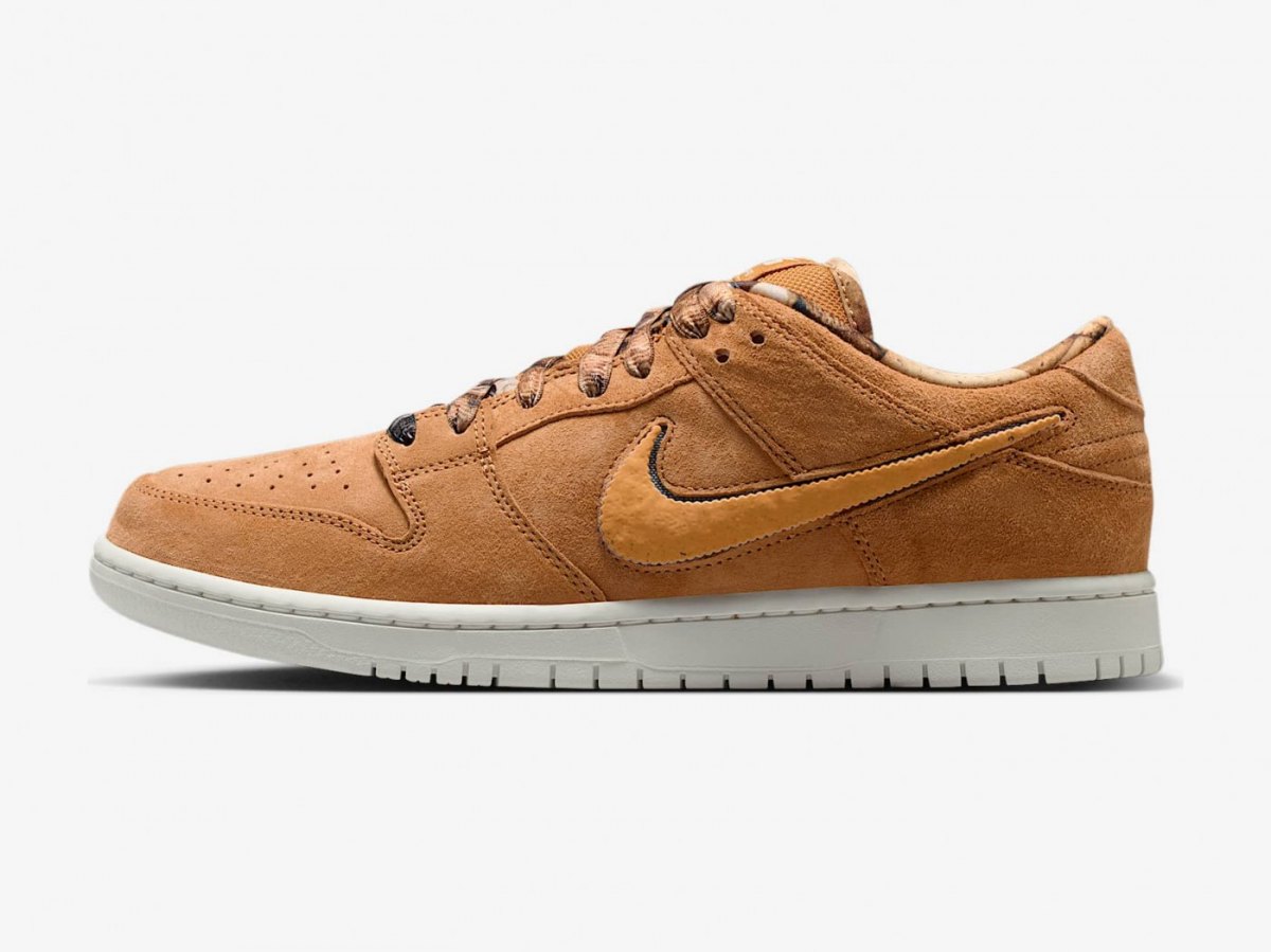 Nike SB Dunk Low Pro в замше цвета Flax