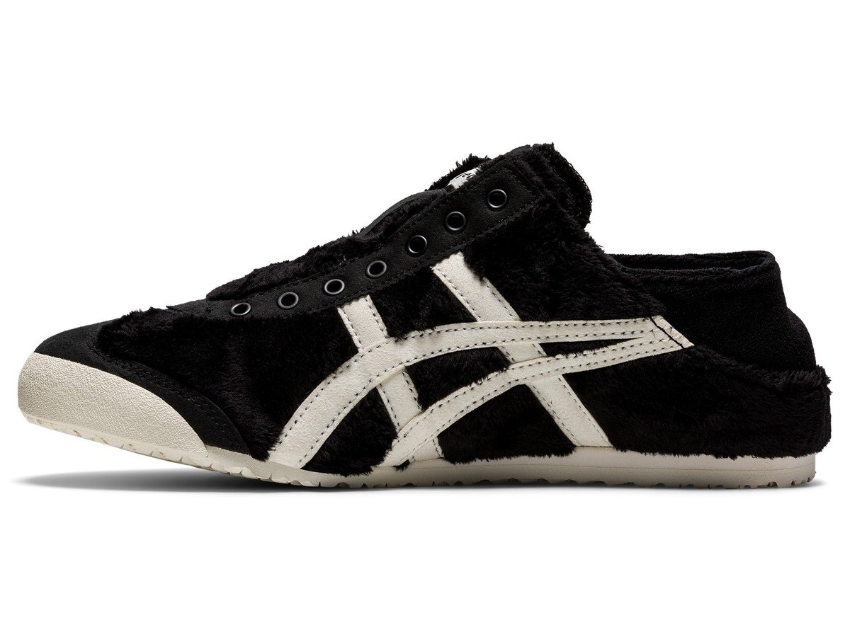 Onitsuka Tiger Mexico 66 Paraty 1183B601 Black Cream с верхом из искусственного меха, вид сбоку