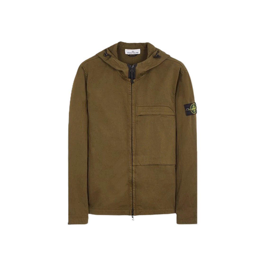Овершот Stone Island с капюшоном хаки