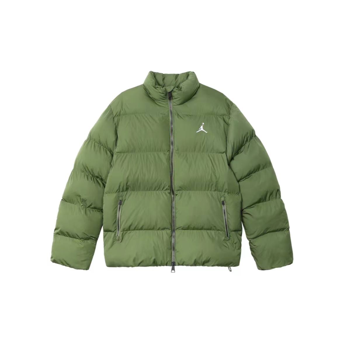 Оливковый пуховик Jordan Essentials Puffer
