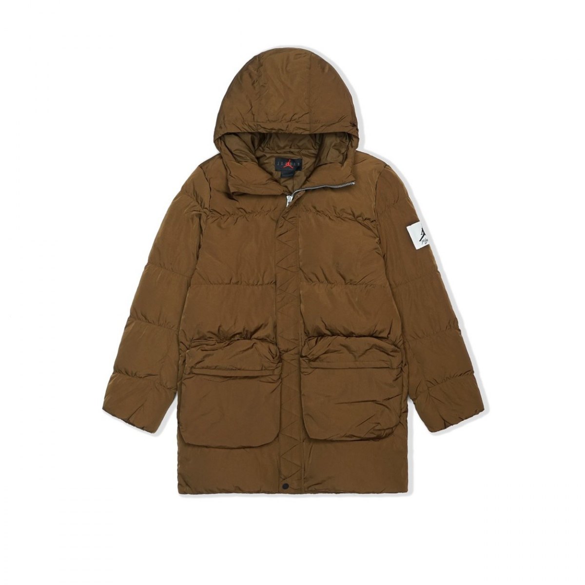 Коричневый пуховик Jordan Essential Hooded Down